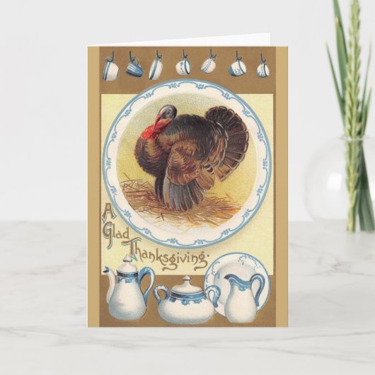 Carte de voeux Thanksgiving vintage (Devant)