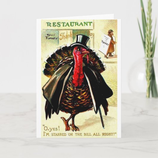 Carte de voeux Thanksgiving vintage (Devant)