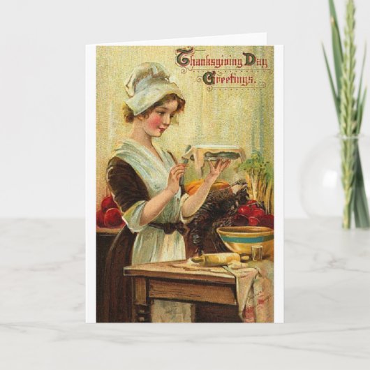 Carte de voeux Thanksgiving vintage (Devant)