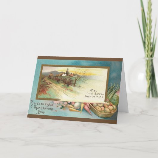Carte de voeux Thanksgiving vintage (Devant)