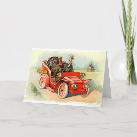 Carte de voeux Thanksgiving vintage (Devant)