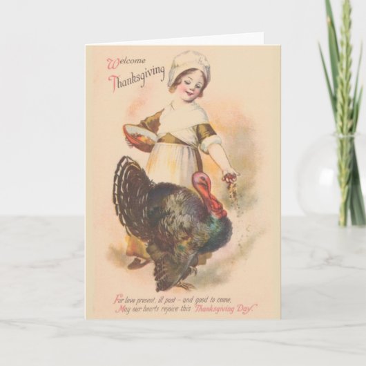 Carte de voeux Thanksgiving vintage (Devant)
