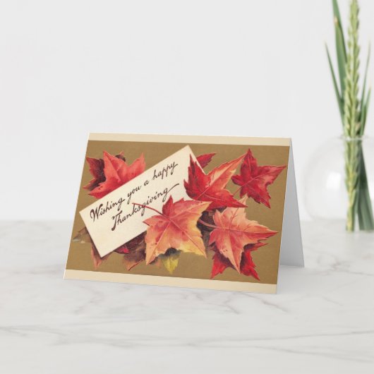Carte de voeux Thanksgiving vintage (Devant)