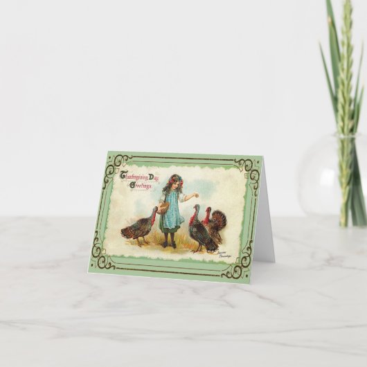 Carte de voeux Thanksgiving vintage (Devant)