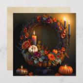 Carte de voeux Thanksgiving Wreath (Devant / Derrière)