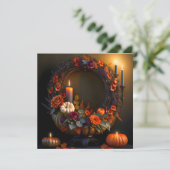 Carte de voeux Thanksgiving Wreath (Debout devant)