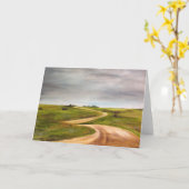 Carte de voeux "The long road" (Fleur jaune)