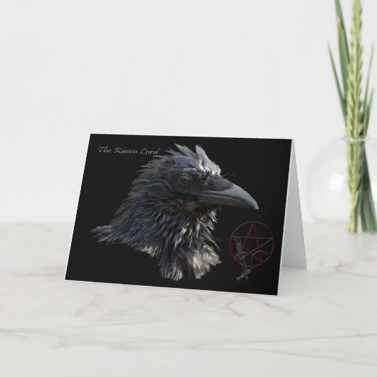 Carte de voeux "The Raven Lord" Raven Crow (Devant)