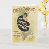 Carte de voeux Théâtre vintage Daly (Fleur jaune)