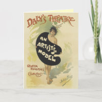 Carte de voeux Théâtre vintage Daly