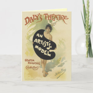Carte de voeux Théâtre vintage Daly