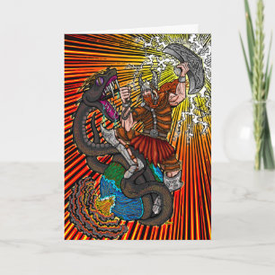 Carte de vœux Thor contre Jörmungandr