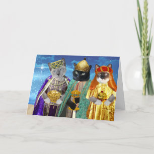 Carte de voeux Three Kings Kittens