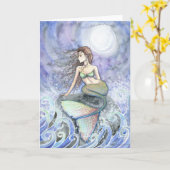 Carte de voeux Tide Mermaid (Fleur jaune)