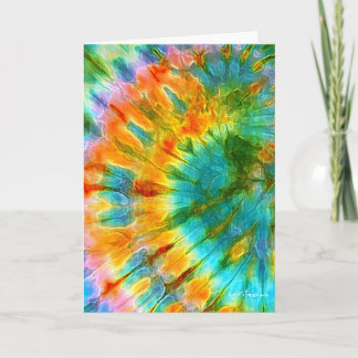 Carte de vœux Tie Dye