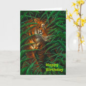 Carte de voeux Tiger (Fleur jaune)