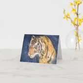 Carte de voeux Tiger (Fleur jaune)