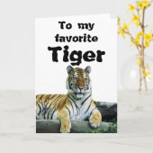 Carte de voeux Tiger (Fleur jaune)