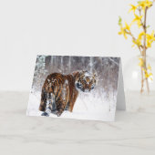Carte de voeux Tiger (Fleur jaune)