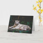 Carte de voeux Tiger (Fleur jaune)