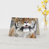Carte de voeux Tiger (Fleur jaune)