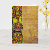 Carte de voeux Tiki (Fleur jaune)