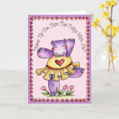 Carte de vœux Tip Toe (Fleur jaune)