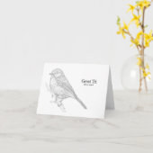 Carte de voeux Tit (Fleur jaune)