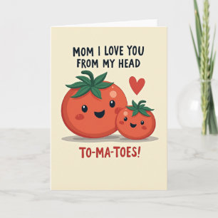 Carte de vœux Tomate Amour Maman
