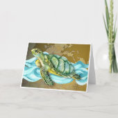 Carte de vœux Tortue de mer (Devant)