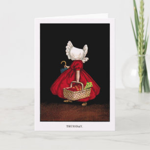 Carte de voeux tôt de Sue de capeline de 1900's