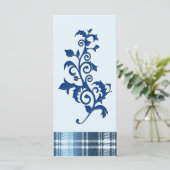 Carte de vœux Tourbillon Bleu : (Debout devant)