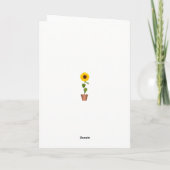 Carte de vœux Tournesol (Dos)