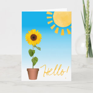 Carte de vœux Tournesol