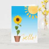 Carte de vœux Tournesol (Fleur jaune)