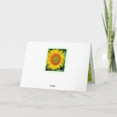 Carte de vœux tournesol (Dos)