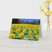 Carte de vœux tournesol (Fleur jaune)