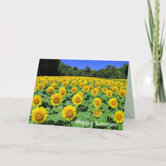 Carte de vœux tournesol (Devant)