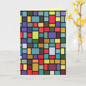 Carte de voeux tout usage Mosaic (Fleur jaune)