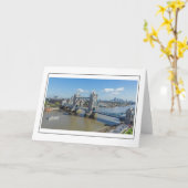 Carte de voeux Tower Bridge (Fleur jaune)