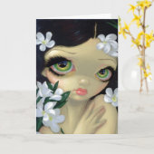 Carte de voeux toxique d'oléandre de blanc des (Fleur jaune)