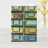 Carte de voeux Toy Vintage Cars (Fleur jaune)