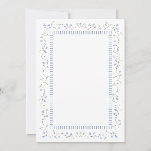 Carte de vœux Traditionnelle Bleue (Devant)