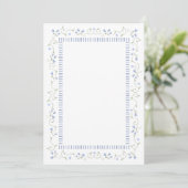 Carte de vœux Traditionnelle Bleue (Debout devant)