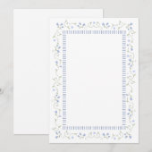 Carte de vœux Traditionnelle Bleue (Devant / Derrière)