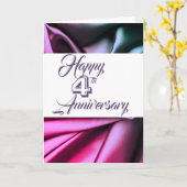 Carte de voeux traditionnelle pour le quatrième an (Fleur jaune)