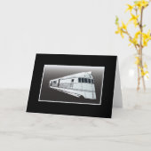 Carte de voeux Train-Retraite (Fleur jaune)