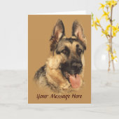 Carte de voeux très belle allemande de berger (Fleur jaune)