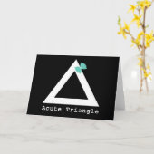 Carte de voeux Triangle Aigu (Fleur jaune)