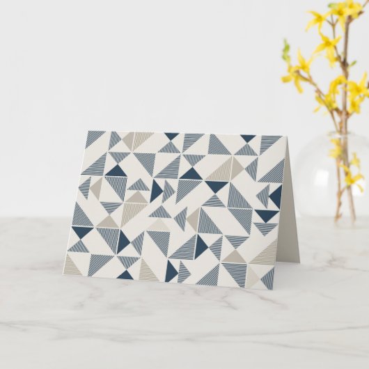 carte de voeux triangles moderne (Fleur jaune)